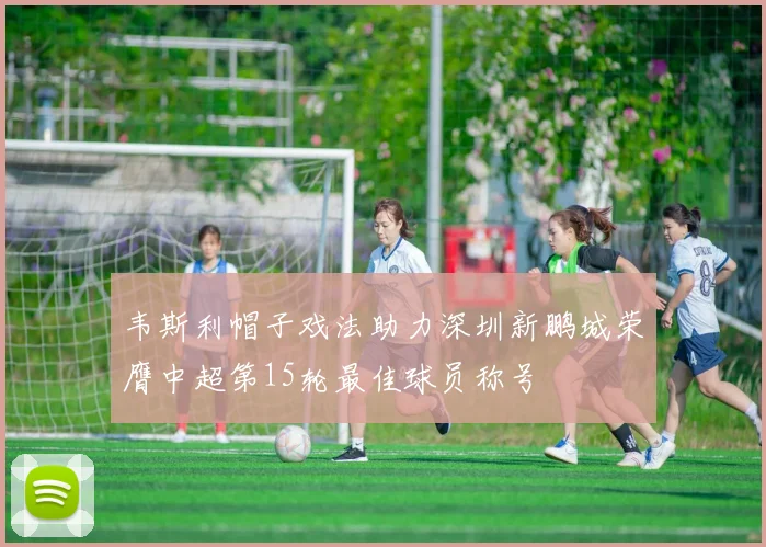 韦斯利帽子戏法助力深圳新鹏城荣膺中超第15轮最佳球员称号